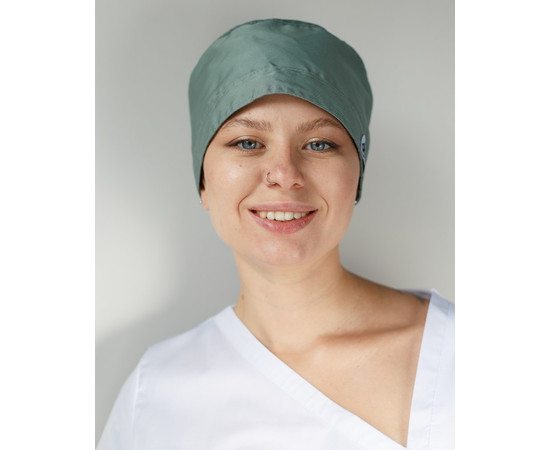 Зображення 2 Медична шапочка оливкова, "БІЛИЙ ХАЛАТ" 169-327-667, Цвет: оливковий