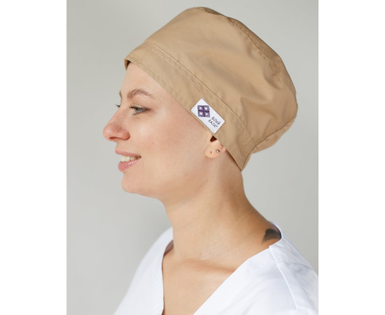 Зображення 2 Медична шапочка пісочна, "БІЛИЙ ХАЛАТ" 169-323-667, Цвет: пісочний