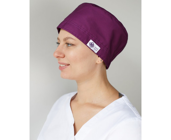 Изображение 3 Медицинская шапочка фиолетовая, "БЕЛЫЙ ХАЛАТ" 169-335-667, Цвет: фиолетовый