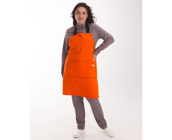 Зображення 7 Професійний водовідштовхувальний фартух Верона помаранчевий, "БІЛИЙ ХАЛАТ" 173-498-909