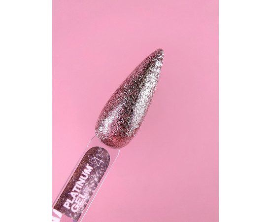 Зображення 2 Гель з блискітками для нігтів LUNAMoon Platinum Gel №4, 5 мл, Об'єм (мл, г): 5, Колір: 04
