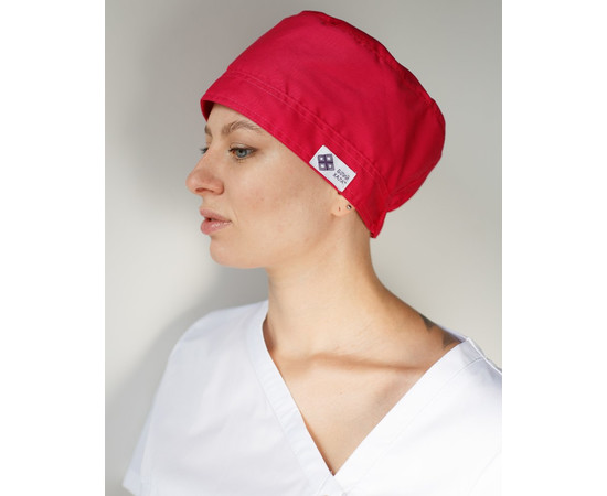 Зображення 4 Медична шапочка малинова, "БІЛИЙ ХАЛАТ" 169-331-667, Цвет: малиновий