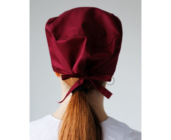 Зображення 3 Медична класична шапочка на зав'язках марсала, "БІЛИЙ ХАЛАТ" 169-326-704, Цвет: марсала