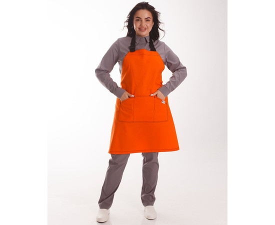 Зображення 8 Професійний водовідштовхувальний фартух Верона помаранчевий, "БІЛИЙ ХАЛАТ" 173-498-909