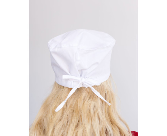 Зображення 3 Медична класична шапочка на зав'язках біла, "БІЛИЙ ХАЛАТ" 449-324-704, Цвет: білий
