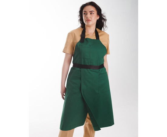 Зображення 3 Професійний водовідштовхувальний фартух Флоренція зелений, "БІЛИЙ ХАЛАТ" 173-350-909