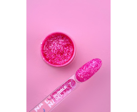 Зображення 2 Гель з блискітками для нігтів LUNAMoon Bubble Gel №7, 5 мл, Об'єм (мл, г): 5, Колір: 07