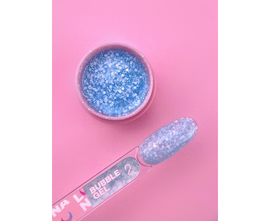 Зображення 2 Гель з блискітками для нігтів LUNAMoon Bubble Gel №2, 5 мл, Об'єм (мл, г): 5, Колір: 02