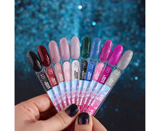 Зображення 2 Камуфлююча база для гель-лаку LUNAMoon Lurex Base №6, 13 мл, Об'єм (мл, г): 13, Колір: 06