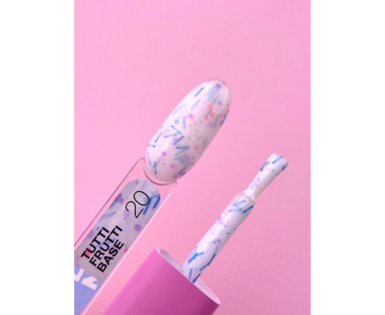 Зображення 2 Камуфлююча база для гель-лаку LUNAMoon Tutti Frutti Base №20, 13 мл, Об'єм (мл, г): 13, Колір: 20