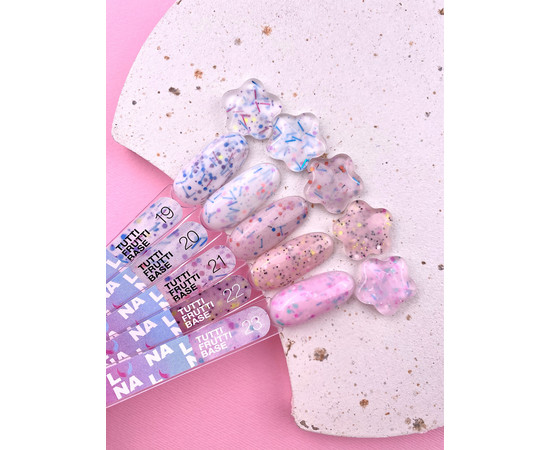 Зображення 4 Камуфлююча база для гель-лаку LUNAMoon Tutti Frutti Base №21, 13 мл, Об'єм (мл, г): 13, Колір: 21