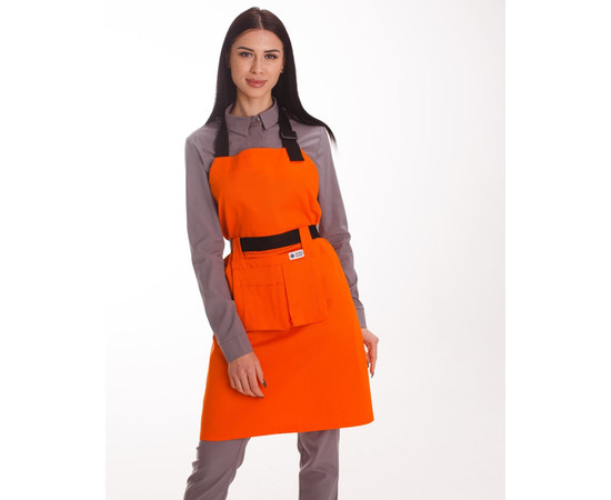 Зображення 3 Професійний водовідштовхувальний фартух Ріміні помаранчевий, "БІЛИЙ ХАЛАТ" 173-498-911