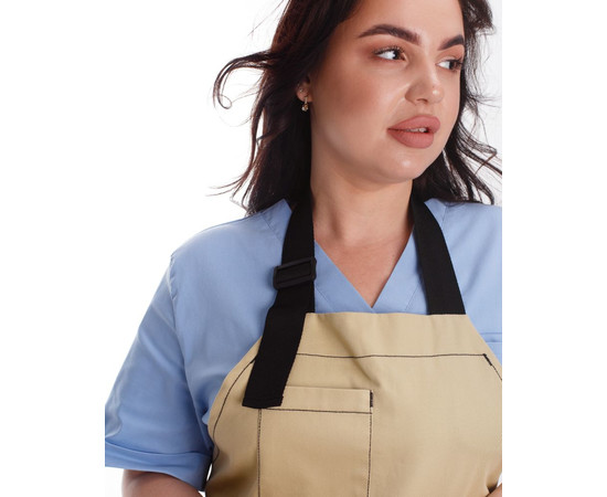 Зображення 6 Професійний водовідштовхувальний фартух Флоренція бежевий, "БІЛИЙ ХАЛАТ" 173-367-909