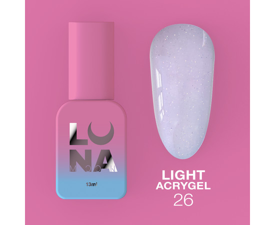 Зображення 11 Рідкий гель моделюючий для нігтів LUNAMoon Light Acrygel №26, 13 мл, Об'єм (мл, г): 13, Колір: 26
