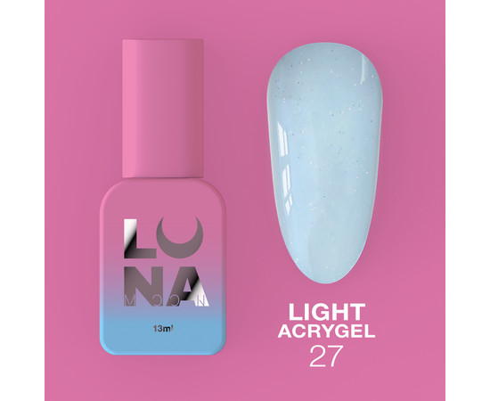 Зображення 6 Рідкий гель моделюючий для нігтів LUNAMoon Light Acrygel №27, 13 мл, Об'єм (мл, г): 13, Колір: 27