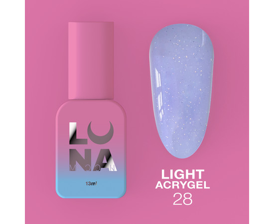 Зображення 11 Рідкий гель моделюючий для нігтів LUNAMoon Light Acrygel №28, 13 мл, Об'єм (мл, г): 13, Колір: 28