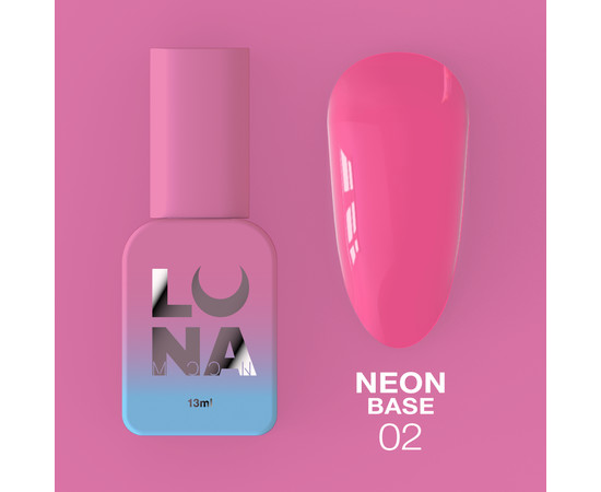 Зображення 11 Камуфлююча база для гель-лаку LUNAMoon Neon base №2, 13 мл, Об'єм (мл, г): 13, Колір: 02