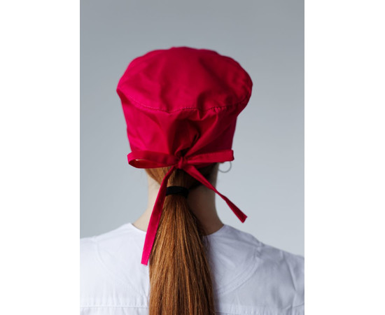 Зображення 3 Медична класична шапочка на зав'язках малинова, "БІЛИЙ ХАЛАТ" 483-331-704, Цвет: малиновий