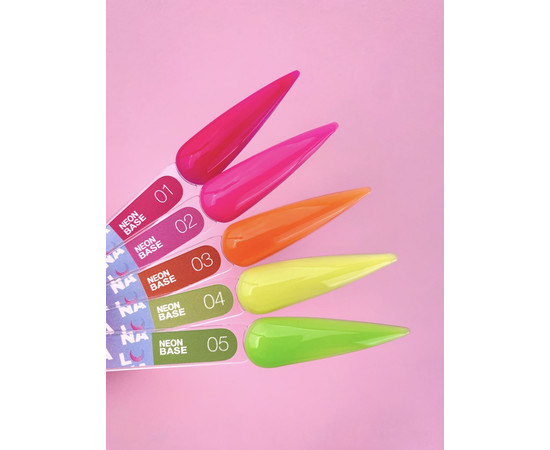 Зображення 4 Камуфлююча база для гель-лаку LUNAMoon Neon base №1, 13 мл, Об'єм (мл, г): 13, Колір: 01