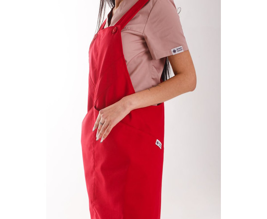 Изображение 8 Профессиональный водоотталкивающий фартук Триест красный, "БЕЛЫЙ ХАЛАТ" 173-339-912, Цвет: красный