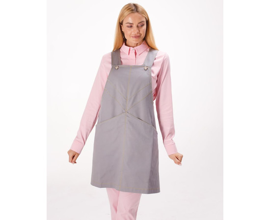 Изображение 7 Профессиональный водоотталкивающий фартук Триест серый, "БЕЛЫЙ ХАЛАТ" 173-328-915, Цвет: серый