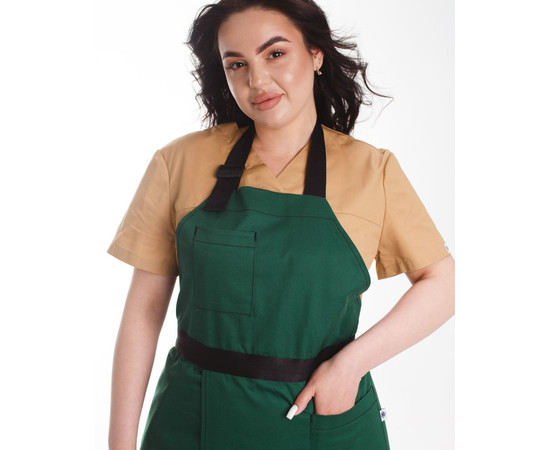 Зображення 5 Професійний водовідштовхувальний фартух Флоренція зелений, "БІЛИЙ ХАЛАТ" 173-350-909