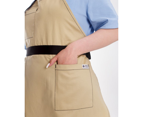 Зображення 5 Професійний водовідштовхувальний фартух Флоренція бежевий, "БІЛИЙ ХАЛАТ" 173-367-909