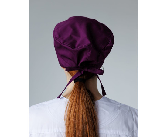 Зображення 3 Медична класична шапочка на зав'язках фіолетова, "БІЛИЙ ХАЛАТ" 169-335-704, Цвет: фиолетовый