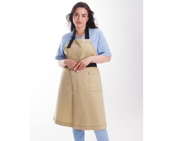 Зображення 3 Професійний водовідштовхувальний фартух Флоренція бежевий, "БІЛИЙ ХАЛАТ" 173-367-909