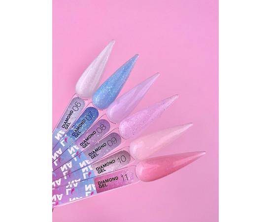 Зображення 2 Гель для нарощування нігтів LUNAMoon Diamond Gel №10, 15 мл, Об'єм (мл, г): 15, Колір: 10