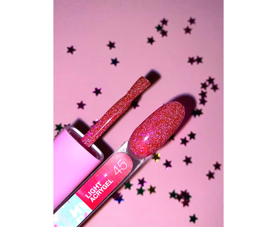 Зображення 2 Рідкий гель моделюючий для нігтів LUNAMoon Light Acrygel №45, 13 мл, Об'єм (мл, г): 13, Колір: 45