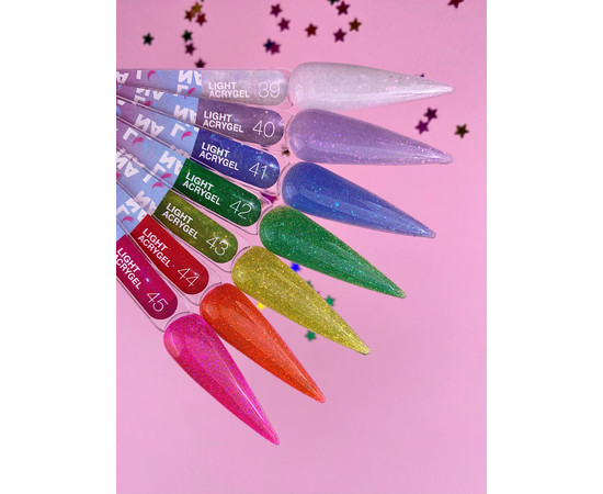 Зображення 14 Рідкий гель моделюючий для нігтів LUNAMoon Light Acrygel №40, 13 мл, Об'єм (мл, г): 13, Колір: 40