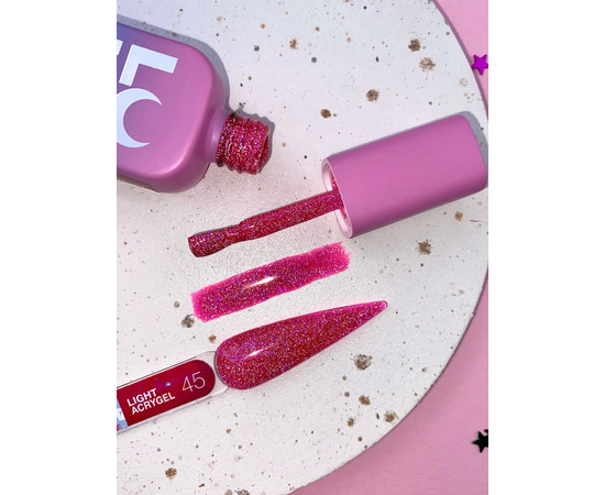 Зображення 12 Рідкий гель моделюючий для нігтів LUNAMoon Light Acrygel №45, 13 мл, Об'єм (мл, г): 13, Колір: 45