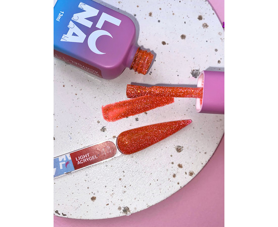 Зображення 20 Рідкий гель моделюючий для нігтів LUNAMoon Light Acrygel №44, 13 мл, Об'єм (мл, г): 13, Колір: 44