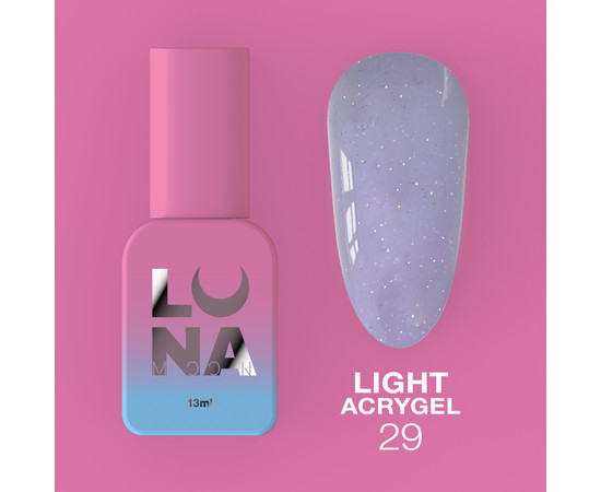 Зображення 6 Рідкий гель моделюючий для нігтів LUNAMoon Light Acrygel №29, 13 мл, Об'єм (мл, г): 13, Колір: 29