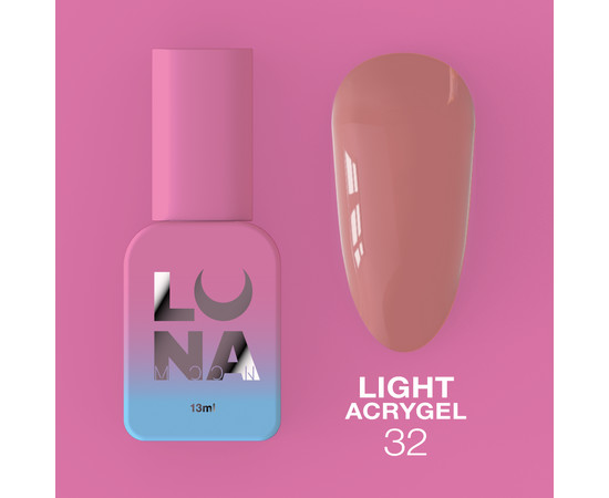 Изображение 6 Жидкий гель моделирующий для ногтей LUNAMoon Light Acrygel №32, 13 мл, Объем (мл, г): 13, Цвет: 32