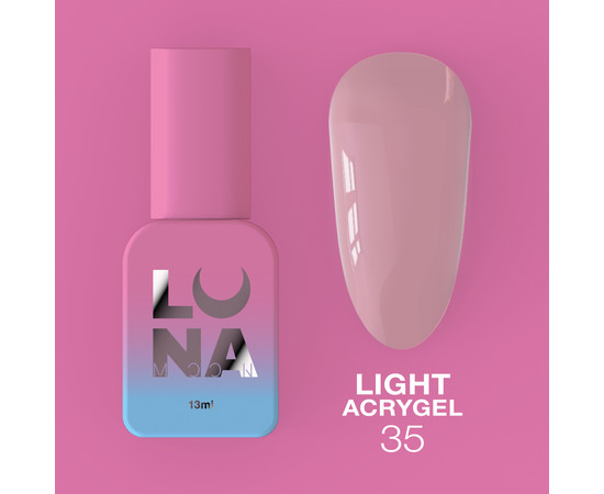 Зображення 6 Рідкий гель моделюючий для нігтів LUNAMoon Light Acrygel №35, 13 мл, Об'єм (мл, г): 13, Колір: 35