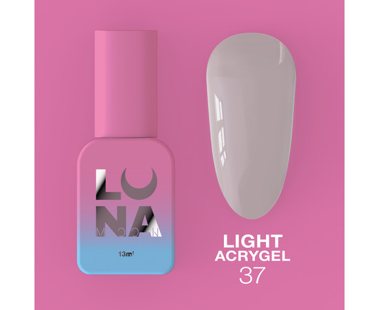Зображення 11 Рідкий гель моделюючий для нігтів LUNAMoon Light Acrygel №37, 13 мл, Об'єм (мл, г): 13, Колір: 37