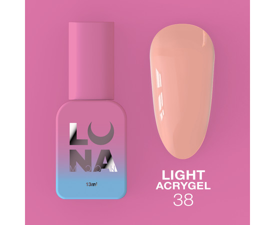 Зображення 6 Рідкий гель моделюючий для нігтів LUNAMoon Light Acrygel №38, 13 мл, Об'єм (мл, г): 13, Колір: 38