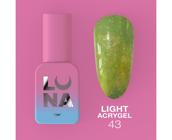 Зображення 15 Рідкий гель моделюючий для нігтів LUNAMoon Light Acrygel №43, 13 мл, Об'єм (мл, г): 13, Колір: 43