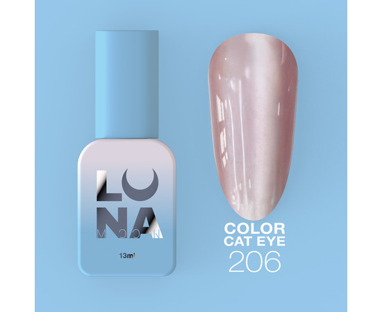 Зображення 6 Гель-лак LUNAMoon Color Cat Eye №206, 13 мл, Об'єм (мл, г): 13, Колір: 206