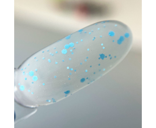 Зображення 2 Матовий топ без липкого шару з каміфубуками Saga Mosaic №07 блакитний, 9 мл, Об'єм (мл, г): 9, Колір: 07