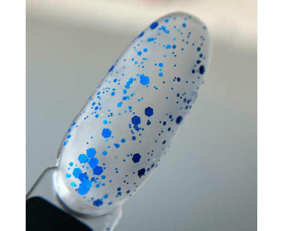 Изображение 2 Матовый топ без липкого слоя с камифубуками Saga Mosaic №08 синий, 9 мл, Объем (мл, г): 9, Цвет: 08