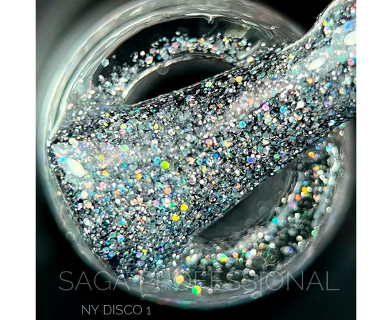 Зображення 2 Гель-лак Saga NY Disco №01 світловідбивний, 9 мл, Об'єм (мл, г): 9, Колір: 01