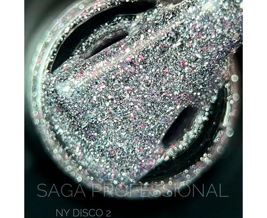 Зображення 2 Гель-лак Saga NY Disco №02 світловідбивний, 9 мл, Об'єм (мл, г): 9, Колір: 02