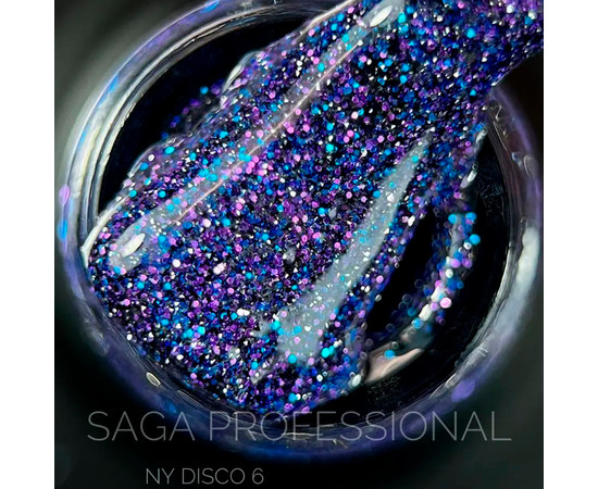 Зображення 2 Гель-лак Saga NY Disco №06 світловідбивний, 9 мл, Об'єм (мл, г): 9, Колір: 06
