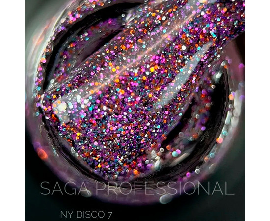 Зображення 2 Гель-лак Saga NY Disco №07 світловідбивний, 9 мл, Об'єм (мл, г): 9, Колір: 07