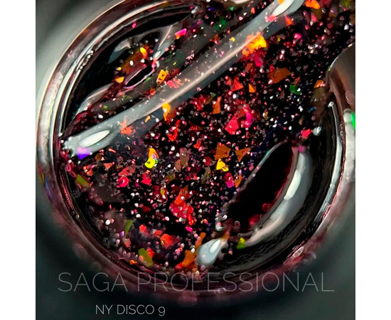 Зображення 2 Гель-лак Saga NY Disco №09 світловідбивний, 9 мл, Об'єм (мл, г): 9, Колір: 09