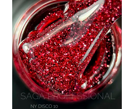 Зображення 2 Гель-лак Saga NY Disco №10 світловідбивний, 9 мл, Об'єм (мл, г): 9, Колір: 10