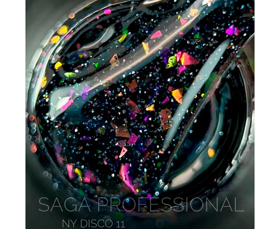 Зображення 2 Гель-лак Saga NY Disco №11 світловідбивний, 9 мл, Об'єм (мл, г): 9, Колір: 11